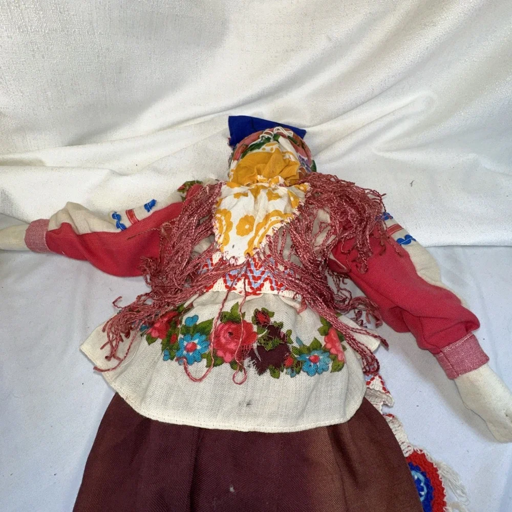Vintage Russian Cloth Doll Hand Sewn 24 inches